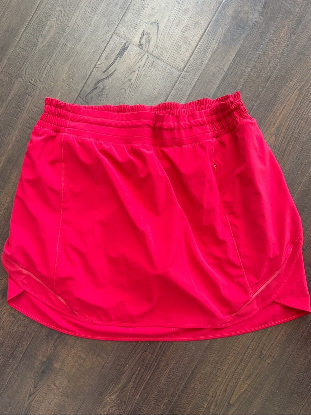 LULULEMON Red Hotty Hot Hogh Rise Vibrant Skort Adjustable Waist Size 14
